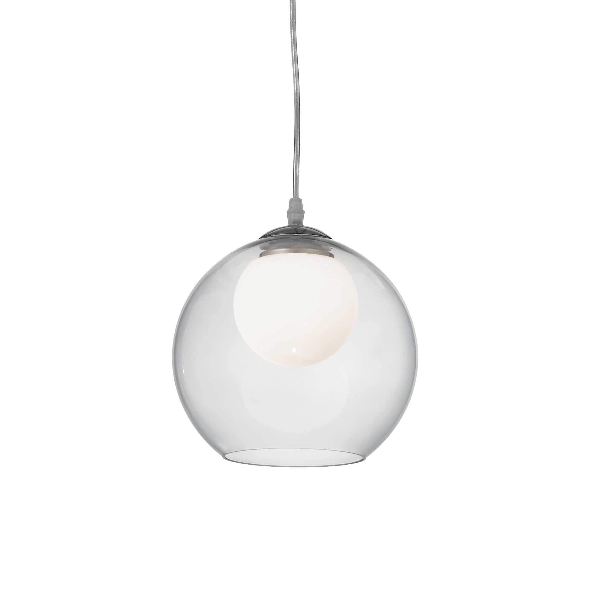 Ideal Lux  Suspension Transparente Nemo Clear 1 Ampoule En Métal , Leroy Merlin