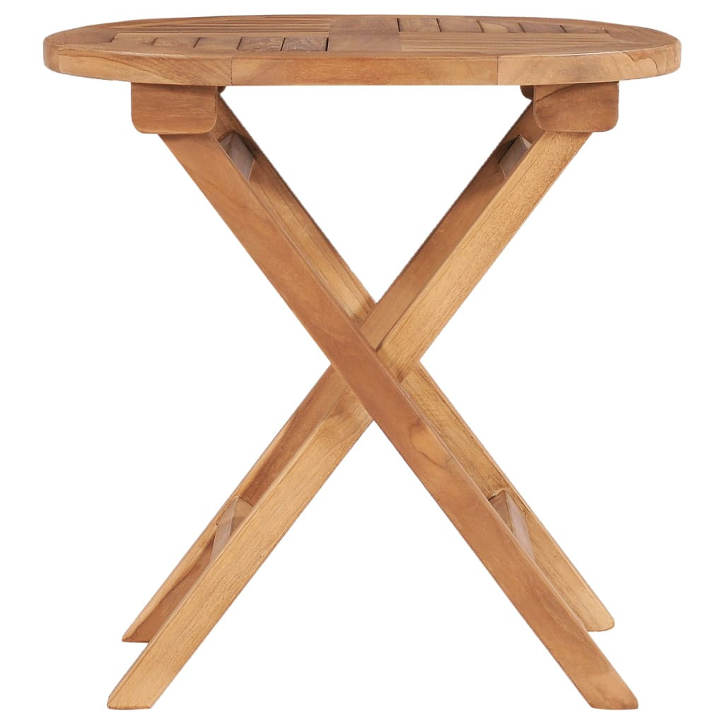 Table pliable de jardin 45cm Bois de teck solide - 3