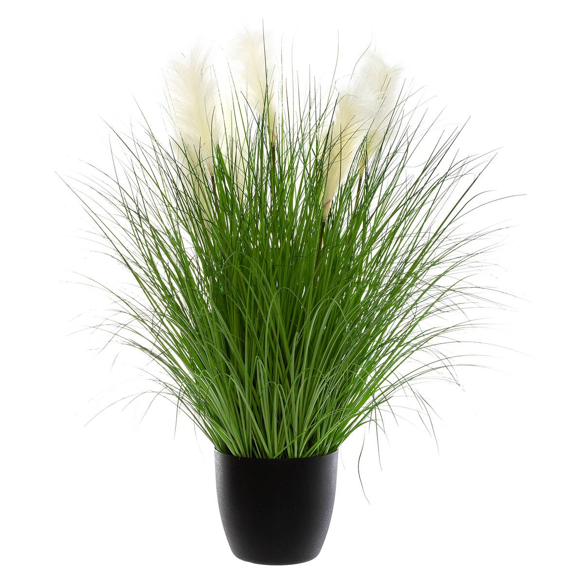 Atmosphera Mazzo Di Erba Artificiale H79 Cm – Pianta Decorativa Realistica Con Base In Cemento E Laccio Di Iuta - 5