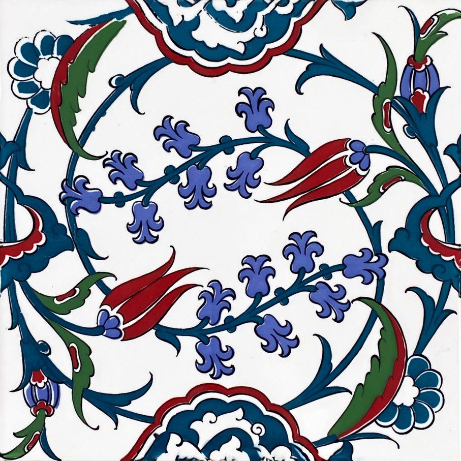 Cerames- Pinar, carreaux en céramique Iznik 20x20 cm, paquet de 12 ...