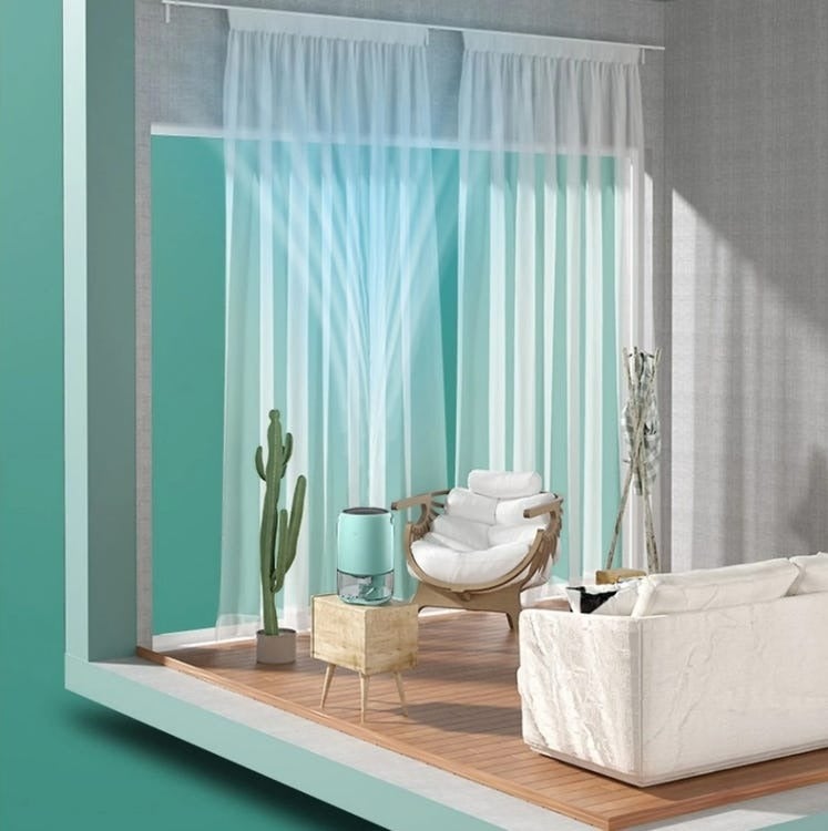 BRIGHTAKE - Deumidificatore compatto da 1100 ml, a basso consumo energetico, ideale per piccoli spazi fino a 30m², silenzioso ed efficiente - 3