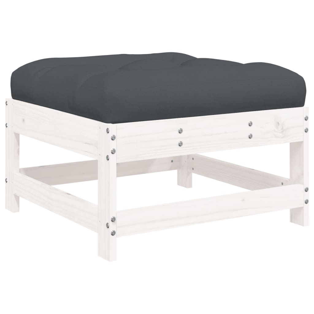 Pouf Repose-Pieds VidaXL 70x70cm - Coussin Rembourré Pour Jardin Et Terrasse
