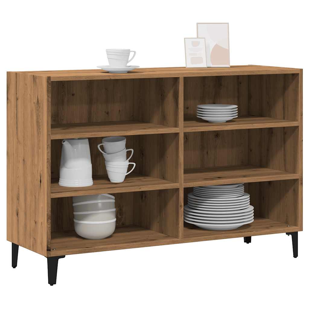 vidaXL Credenza Rovere Nero 79x36x75,5 cm | Mobile Buffet Legno