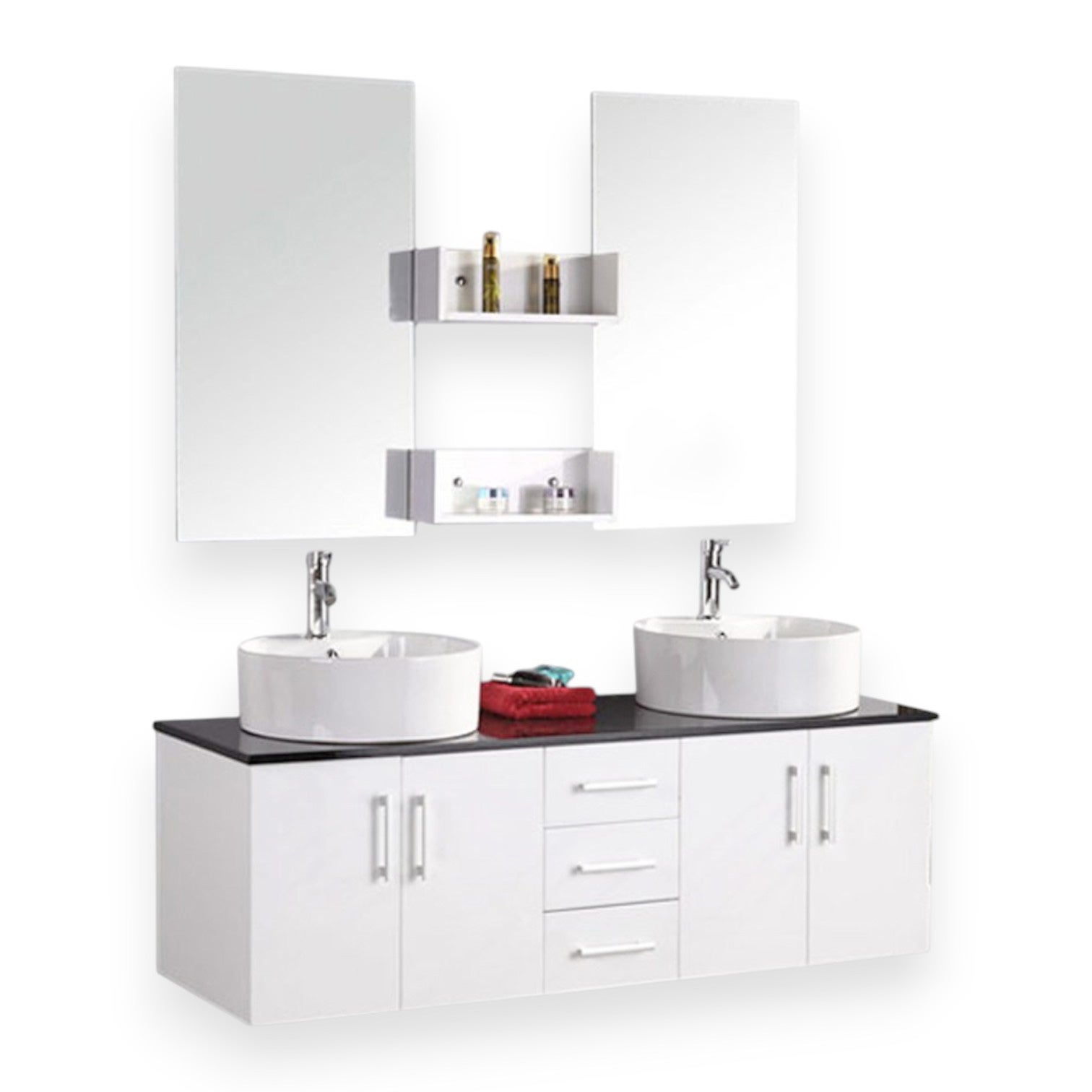 Mueble de baño blanco 150 cm lavabo incluido - holly