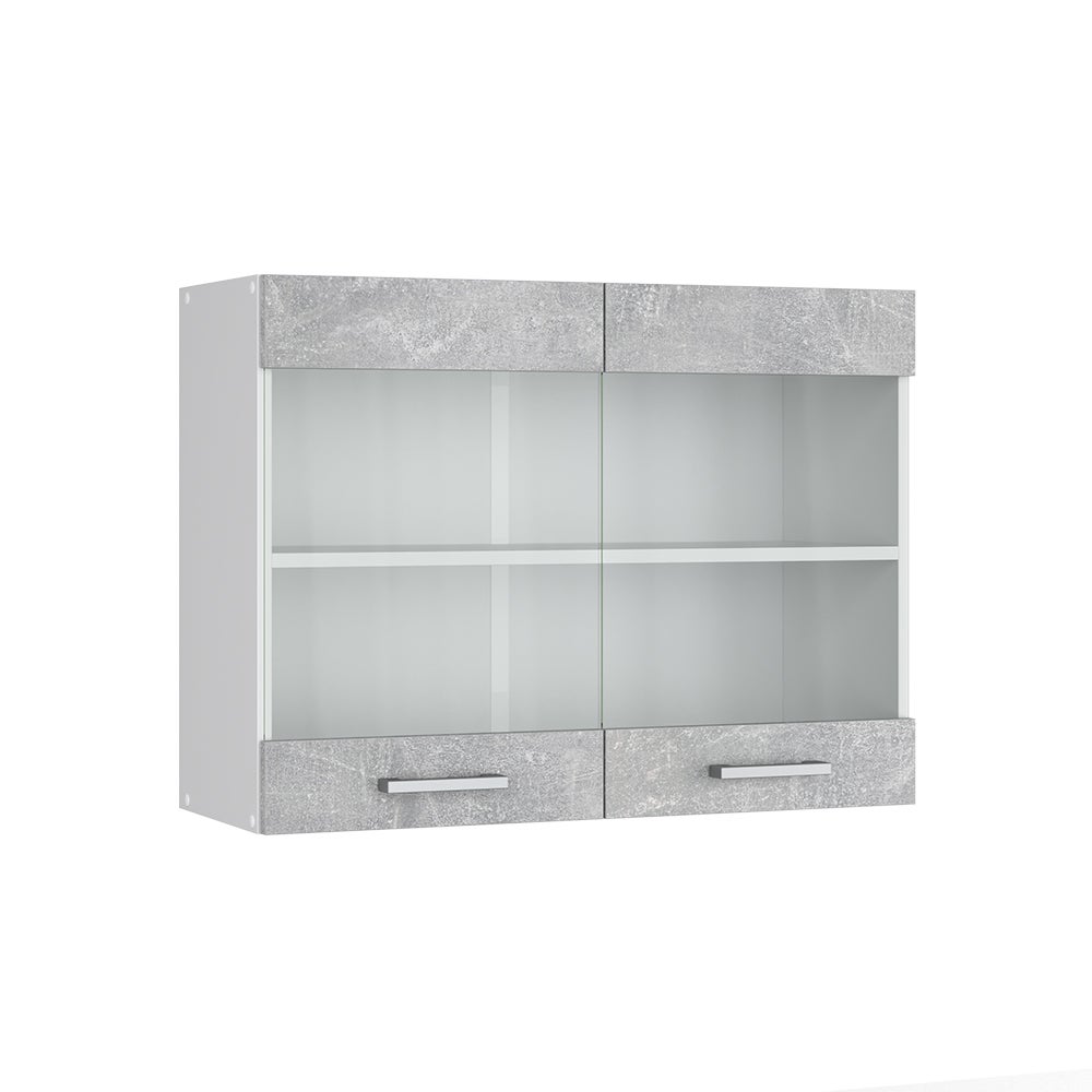Armario Pequeño Almacenaje Armario Colgante Cocina VCM 60x60cm - Blanco  Roble 2 Puertas Mueble Cocina VCM, image size:1000x1000