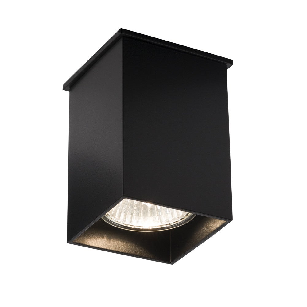 Reflektor sufitowy spot natynkowy Toda kwadratowy czarny 1xGU10x10W wym: 9 x 6,5 x 6,5 cm metal Shilo