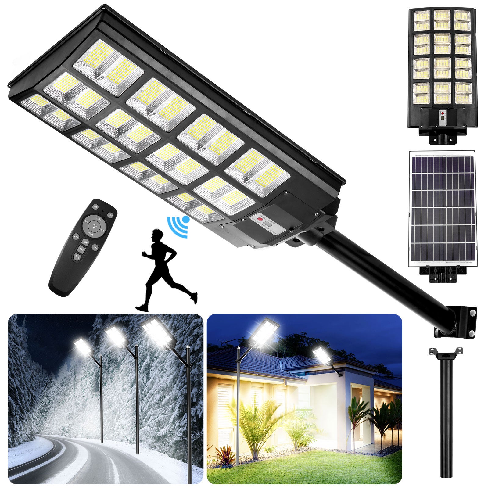 Lapamax  Luces Exterior Solar 1152Led 80000Lm,20000Mah Focos Led Jardín Con Sensor De Movimiento Farolas Luces De Seguridad A Prueba De Agua Ip65 Blanca , Leroy Merlin