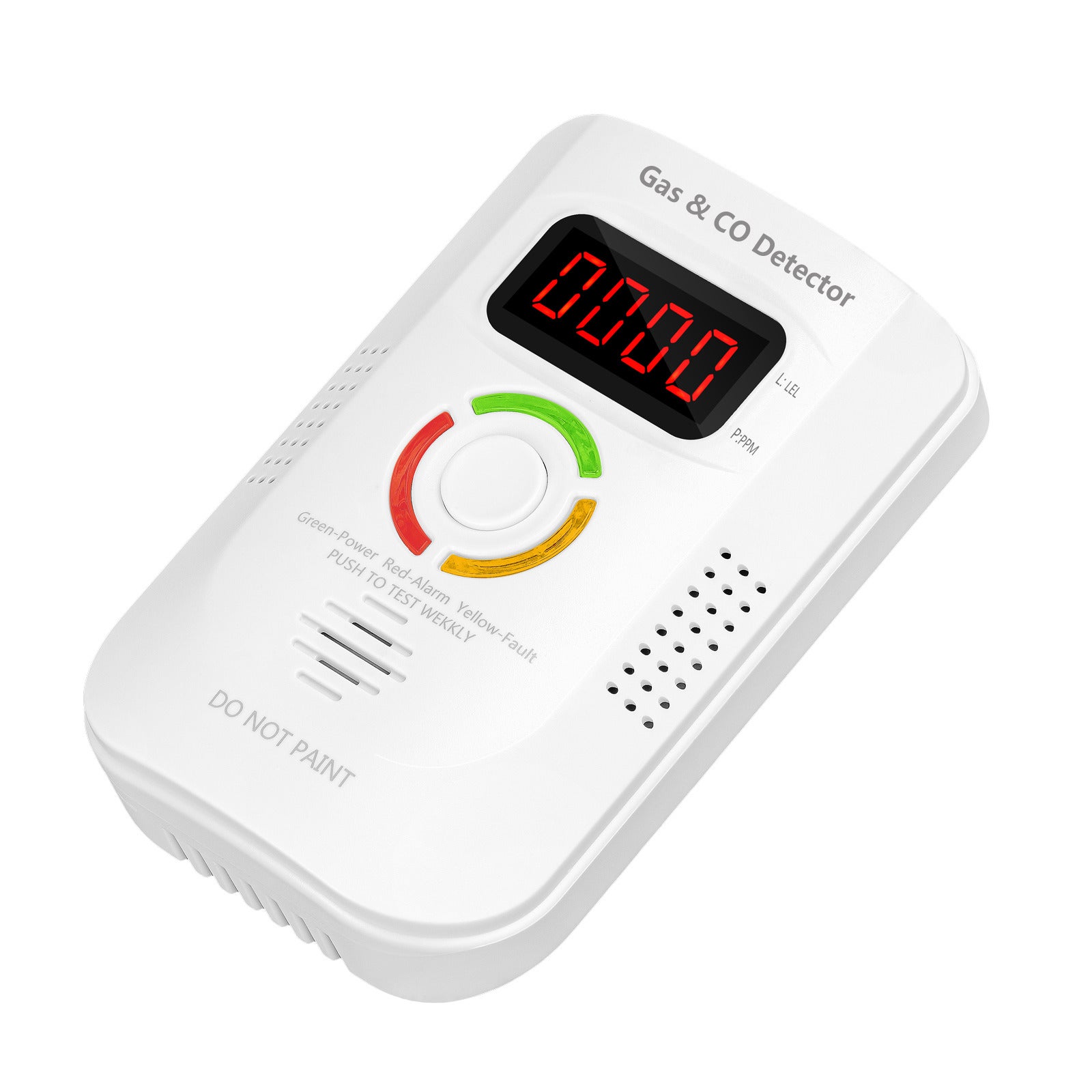 Rilevatore di perdite di gas plug-in, rilevatore di monossido di carbonio, rilevamento di gas combustibili, bianco, spina UE - 3