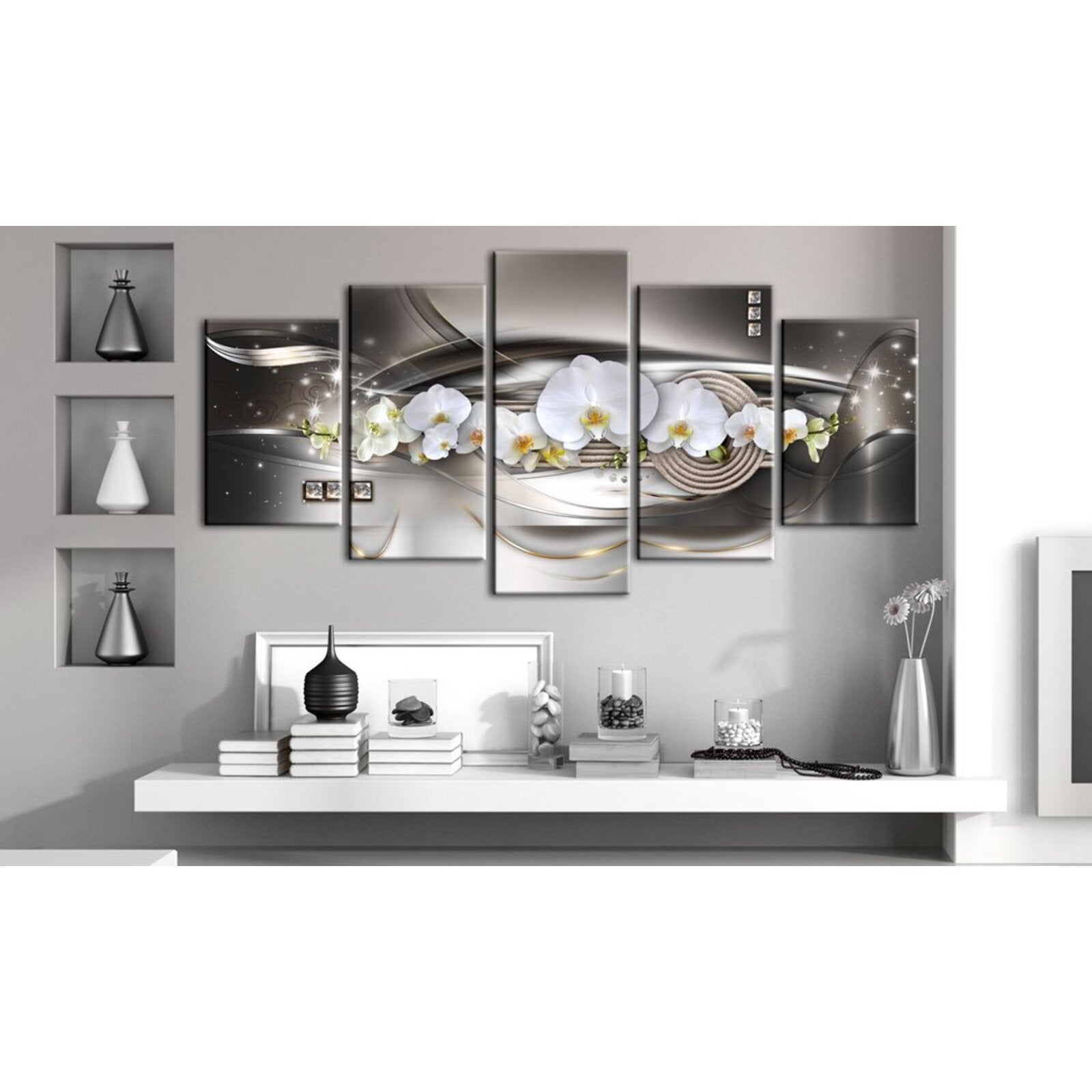 Tableau orchidées en acier - 200 x 100 cm - 2