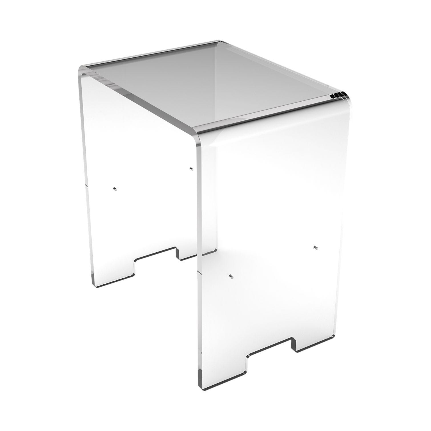 Agplex Sgabello doccia in cristallo acrilico trasparente