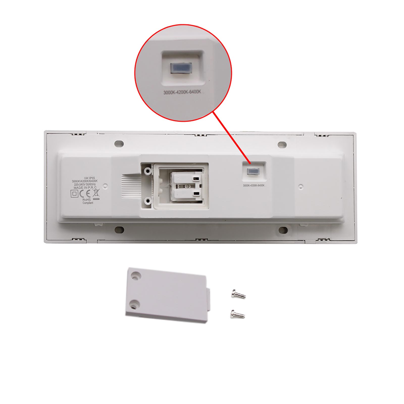 Faretto segnapassi LED 6W CCT incasso rettangolare parete IP65 moderno lampada muro luce viale giardino esterni 230V BIANCO - 5