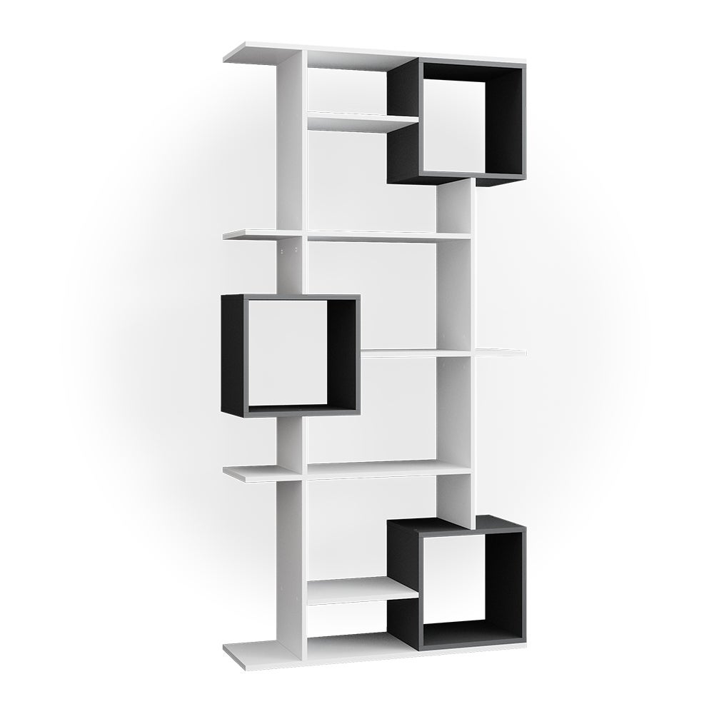 Vicco meuble de rangement cube Cube, Blanc/Anthracite, 92 x 187.7 cm