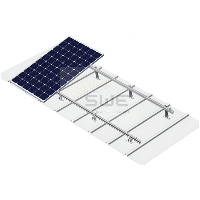 Kit di struttura o supporto inclinato con 10 pannelli solari da 550W