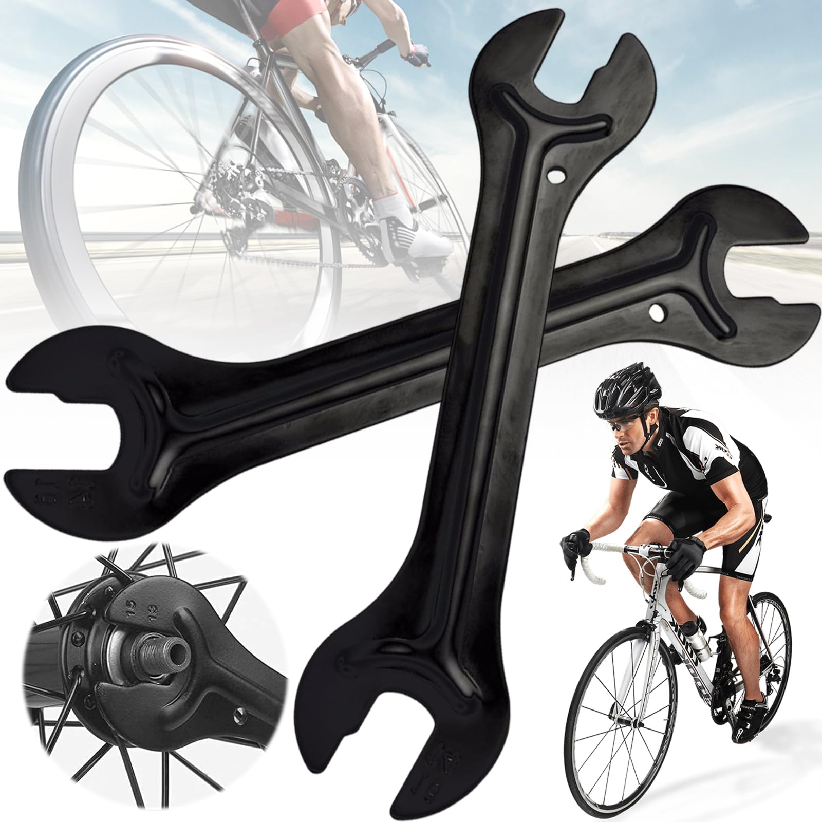 Cônes De Moyeu M10 NOS - Axe M10 X 9 - Pour VTT Vélo Route BMX - United Bicycle Parts (Neuf)