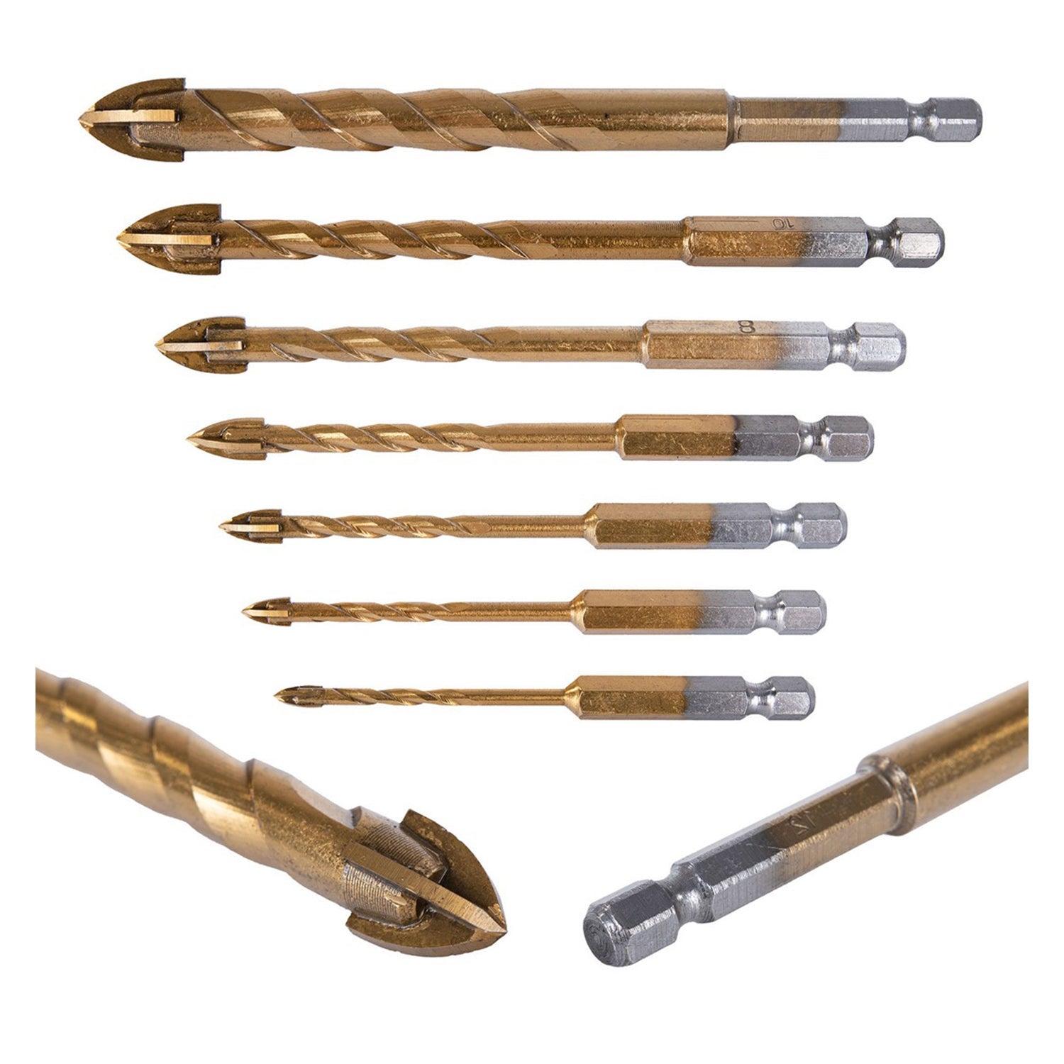 Set 7 burghie pentru sticla si ceramica 3-12mm 7buc