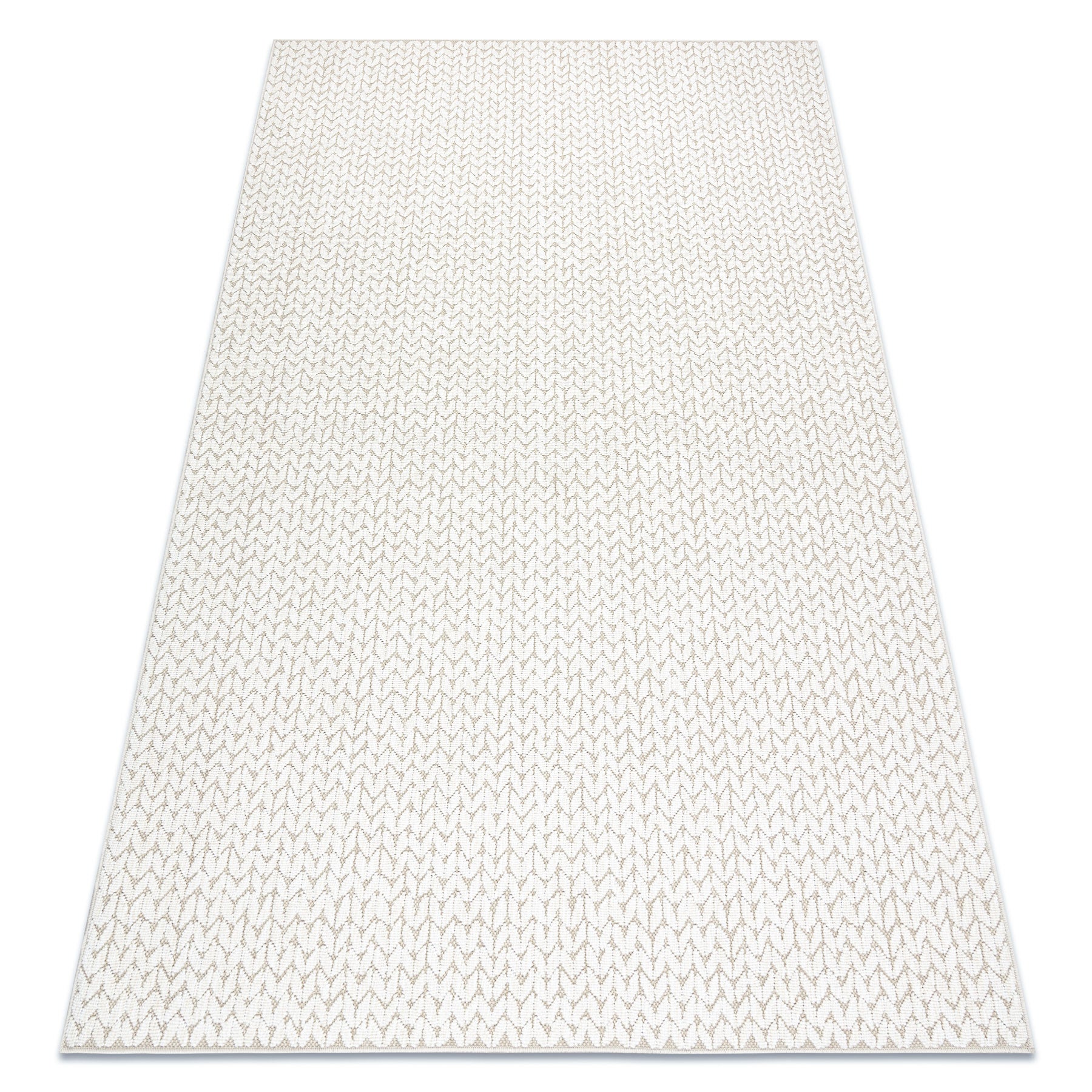 Dywan SPRING 20467558 Jodełka, chevron sznurkowy, pętelkowy - beż 80x150 cm