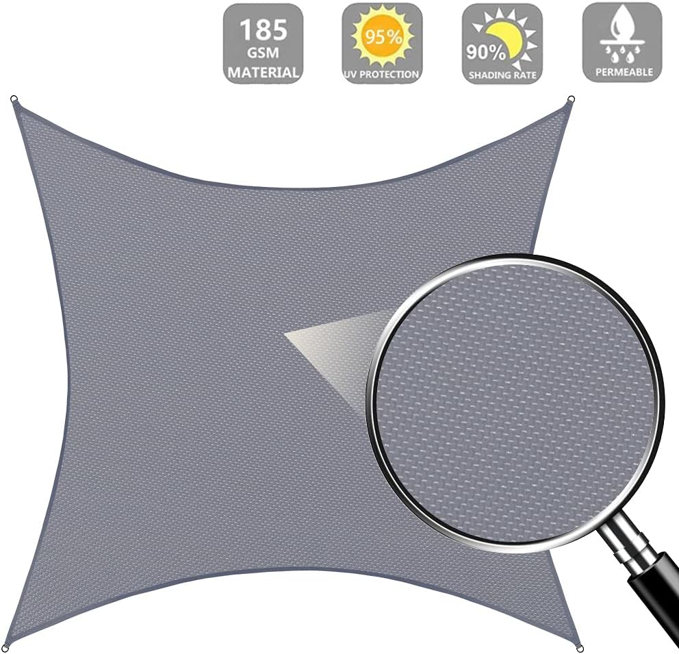 Voile d'ombrage, Voile Ombrage Imperméable, Protection UV avec Coupe-Vent Respirant, Toile pour Pergola Terrasse Balcon Jardin Extérieur , 3 X 3m - 2