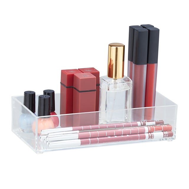 Organizer Per Cassetti - Set Di 8 Contenitori Modulari In Plastica Per Ufficio, Casa E Bagno - Foto 9