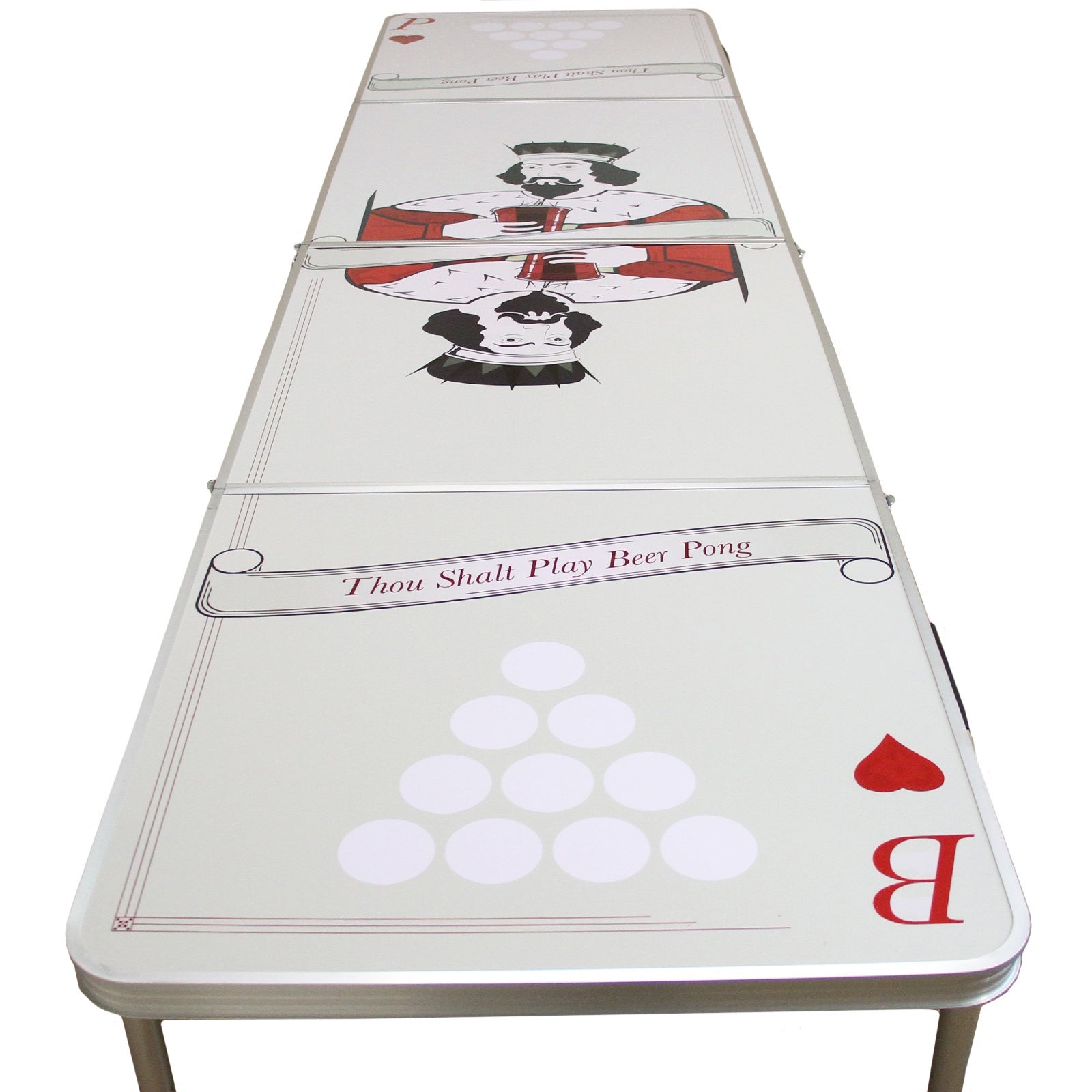 Table de Bière-Pong Pliable 240 cm Surface Imperméable Transportable Table à Plateau en MDF et Cadre en Aluminium Soirée - 4
