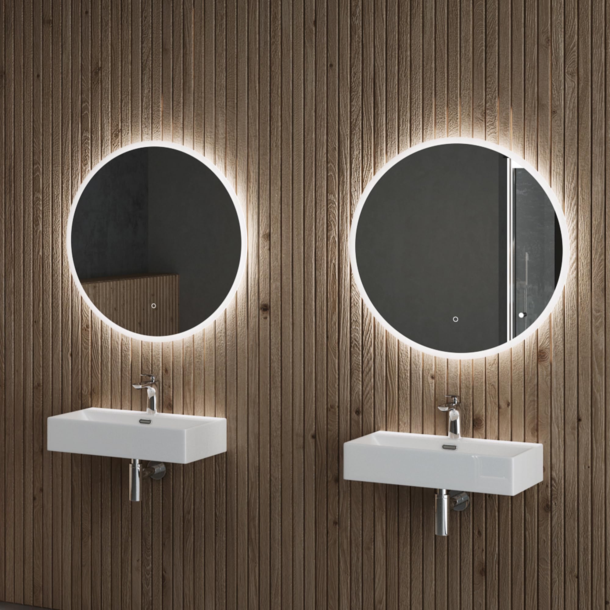 doporro Lavabo à Poser Blanc Vasque Suspendu en Céramique Lave Mains Rectangulaire de Qualité pour Salle de Bain 60x36x13cm Brüssel206 - 6