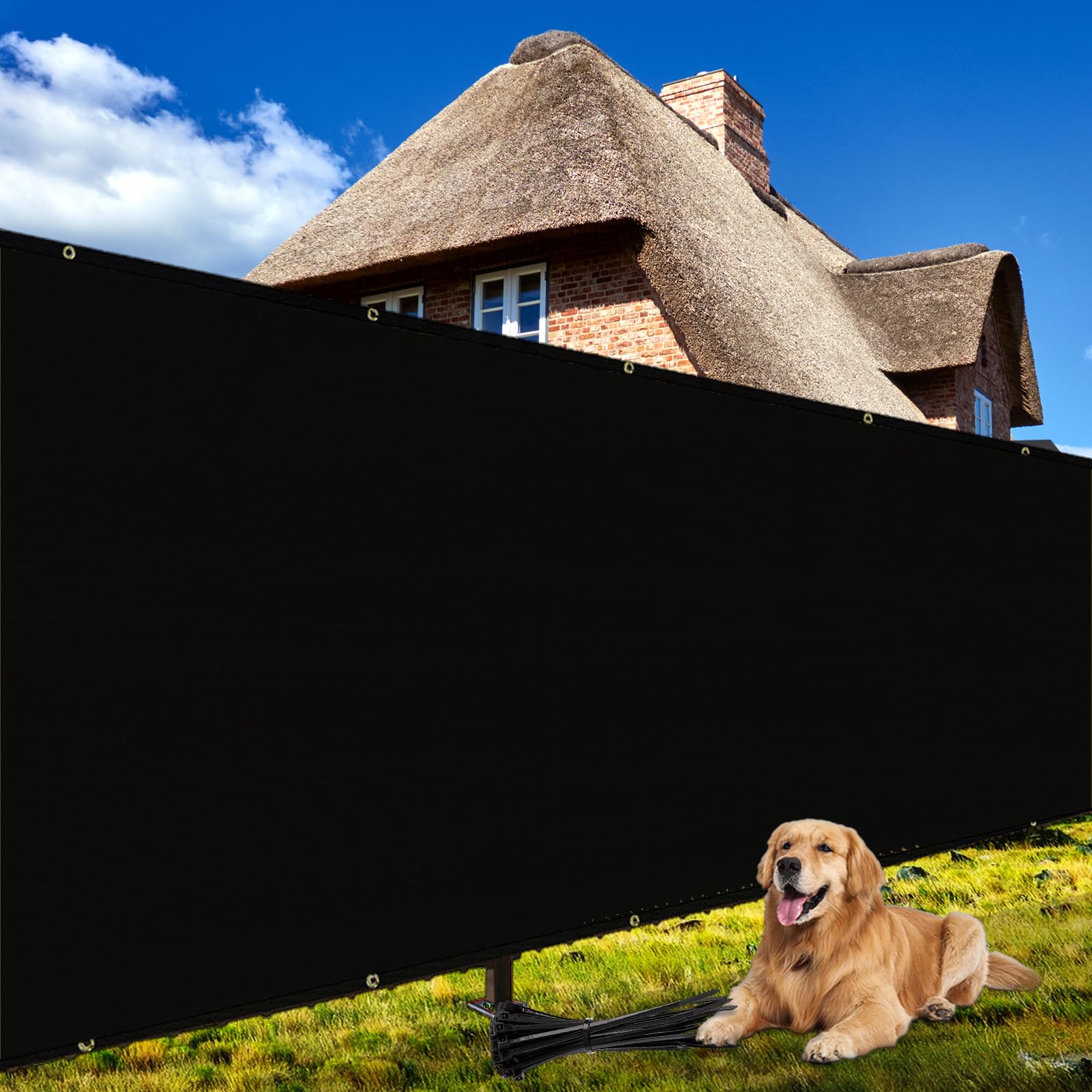 COARBOR Pantalla De Privacidad Para Valla De 6 X 110 Pies, Resistente Para Valla De Malla Para Jardín, Pared, Patio, Terraza Y Porche, Color Beige