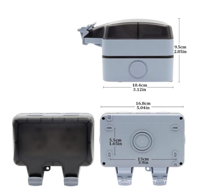 Prise Étanche Double Prise Electrique Extérieure IP66 Étanche Prise Murale 16A | Leroy Merlin Prise Étanche Double Prise Electrique Extérieure IP66 Étanche Prise Murale 16A | Leroy Merlin