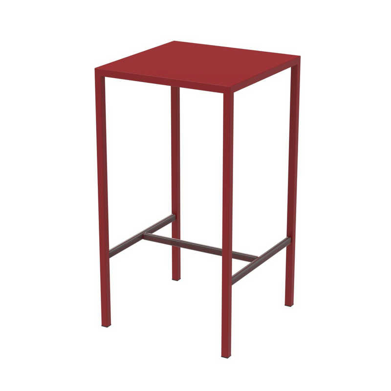 Table à manger de jardin carré en Métal Rouge | Leroy Merlin