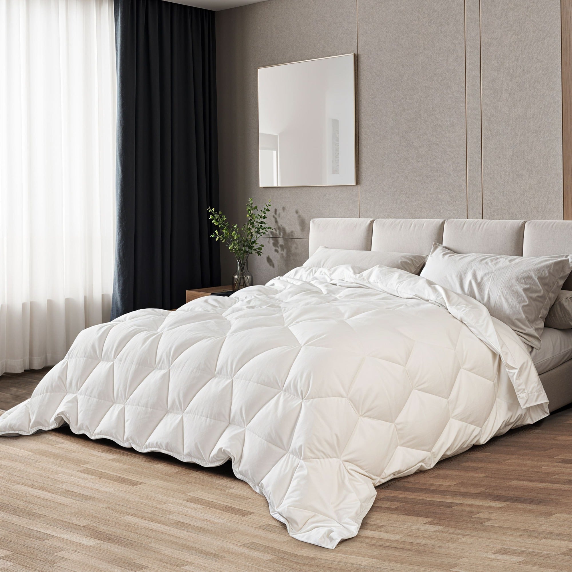 The White Stone Kołdra Całoroczna 200x200 cm 250 g | Miękkie i Ciepłe Wypełnienie Soft