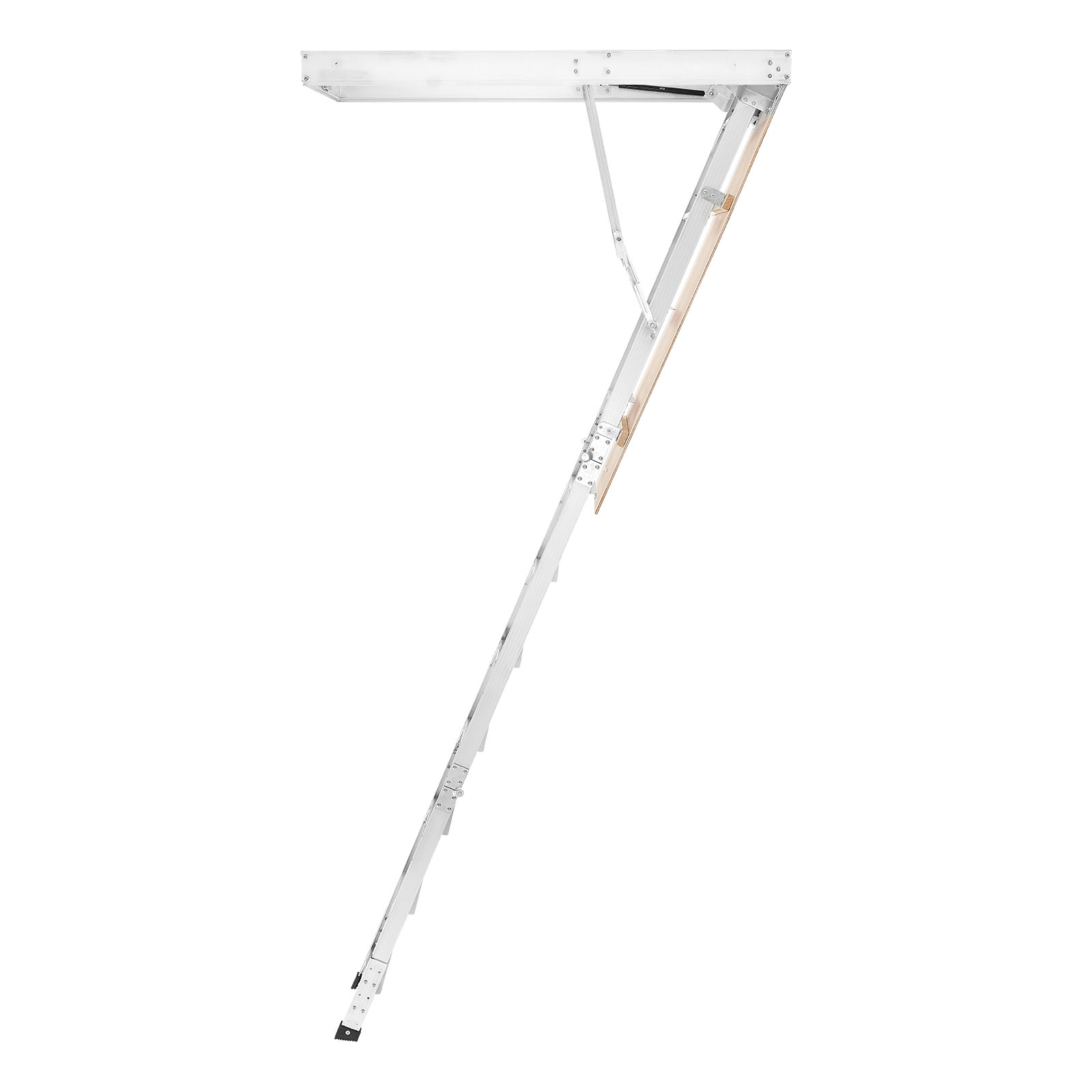 Escalier Escamotable pour Grenier VEVOR, en Alliage d'Aluminium, Échelle de Grenier Pliante, Adapté aux Hauteurs de Plafond 299-314 cm ou 233,5-299 cm - 9