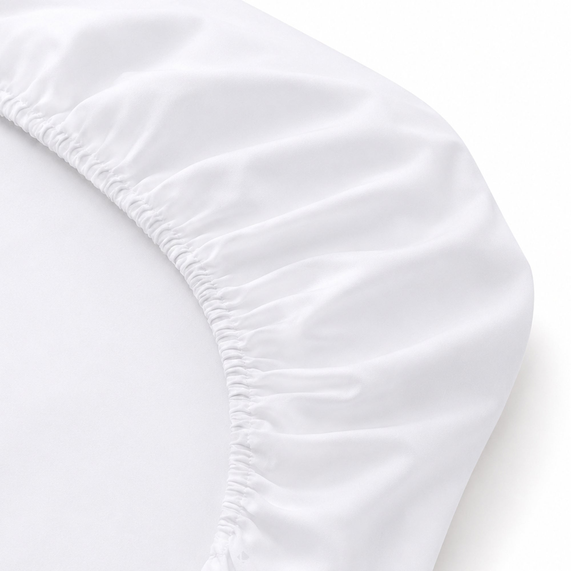 Drap housse uni 180x210 cm bonnet 40 cm coton ALTO Blanc - 3