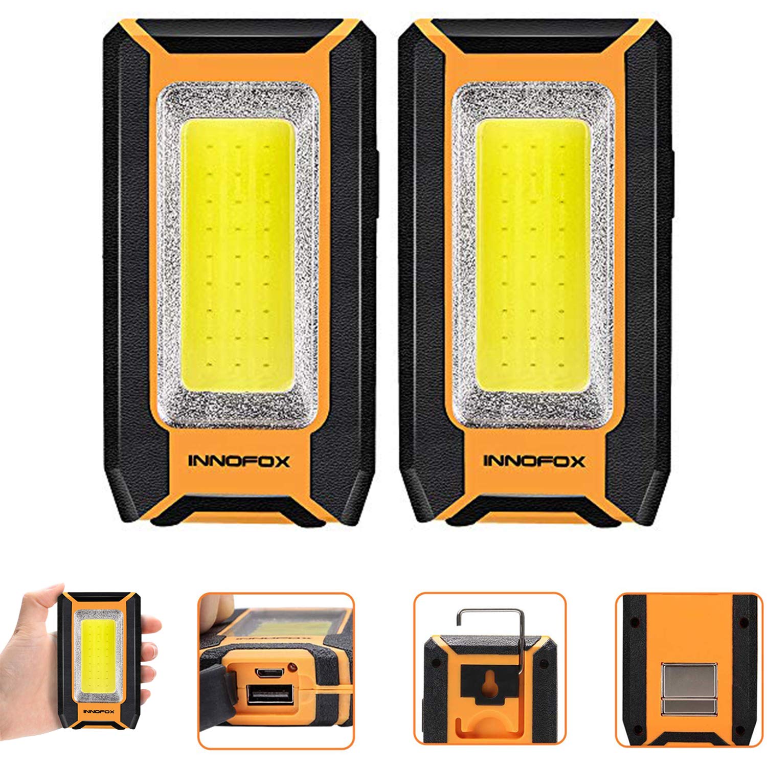 Akumulatorowa lampa robocza LED lampa COB mechaniczna lampa inspekcyjna do samochodu naprawy samochodów garażu na kemping do sytuacji awaryjnych itp