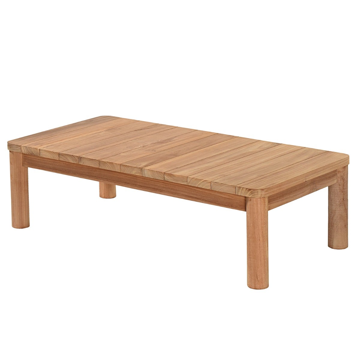 Table basse de jardin rectangulaire en Teck Marron - 2