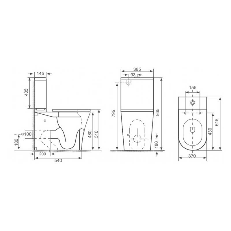 SANITA PMR | MOBILIDADE REDUZIDA | SANITA ADAPTADA | TAMPA AMORTECIDA | SISTEMA RIMLESS | DUPLA DESCARGA | SAIDA DUAL | PLUSBAÑO - 5