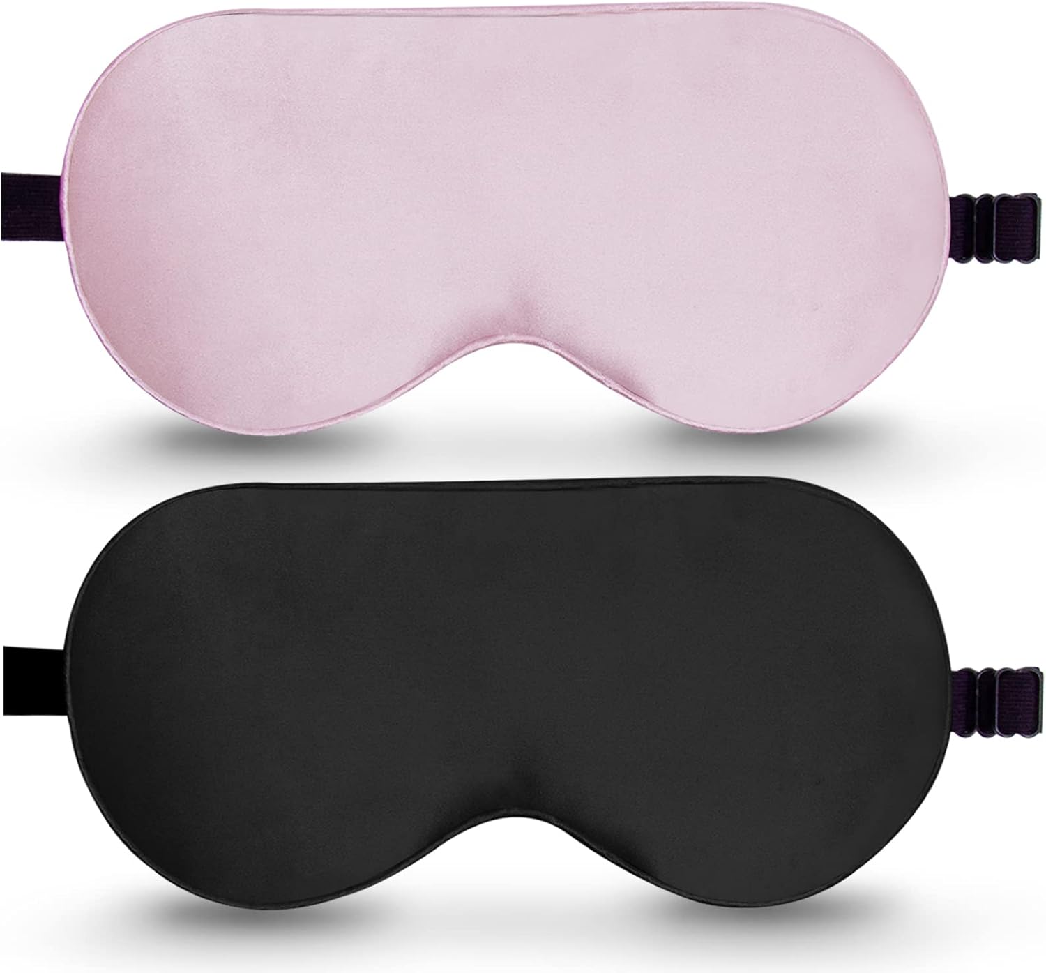 Maschera Per Dormire In Seta – Doppio Strato, Fascia Regolabile, Oscurante, Per Viaggi E Riposo, Colori Vari (blu Navy, Verde, Grigio, Nero, Rosa Chiaro, Bianco, Champagne, Verde Chiaro, Viola) - 5