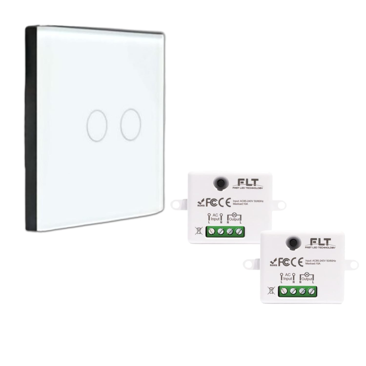 Kit interrupteur sans fil tactile prêt à poser 1 interrupteur DOUBLE — free download
