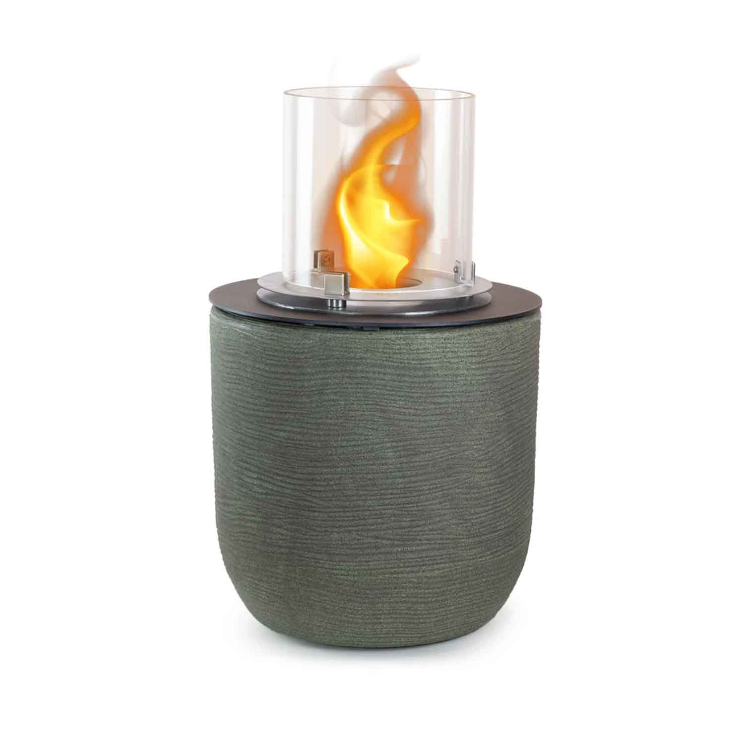 Frankystar  Raffaello, Chimenea De Bioetanol De Suelo Ø 35Xh55 Cm, Verde , Leroy Merlin