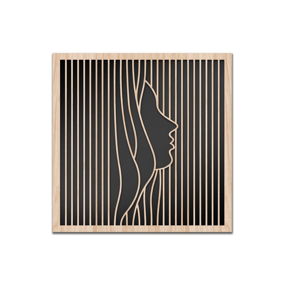 POZA LINIAMI - Obraz na meble z drewna kompozytowego i PCV cięty laserowo, 60x60 cm