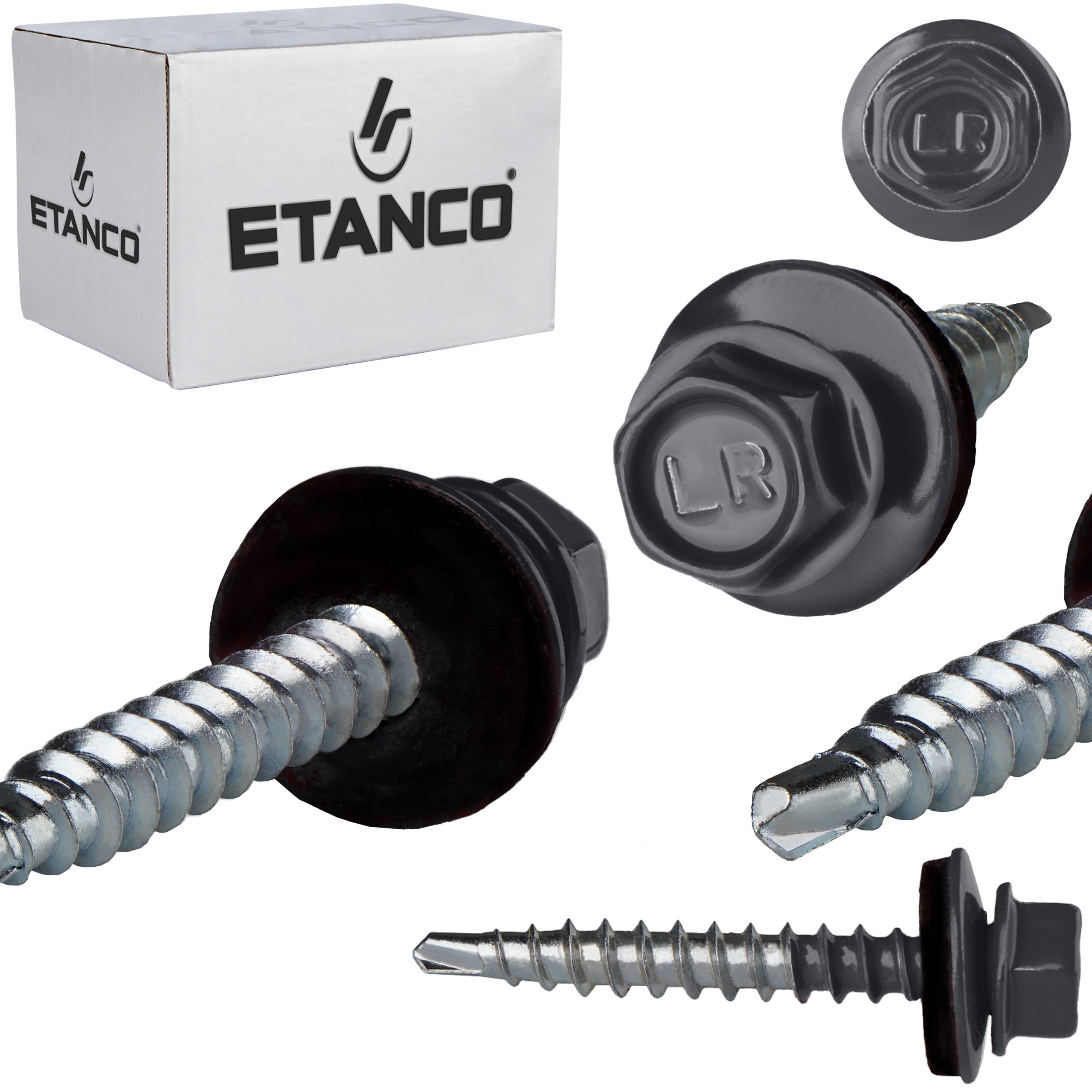 Wkręty farmerskie Etanco GTF2 4,8x35 mm RAL 7016 250szt