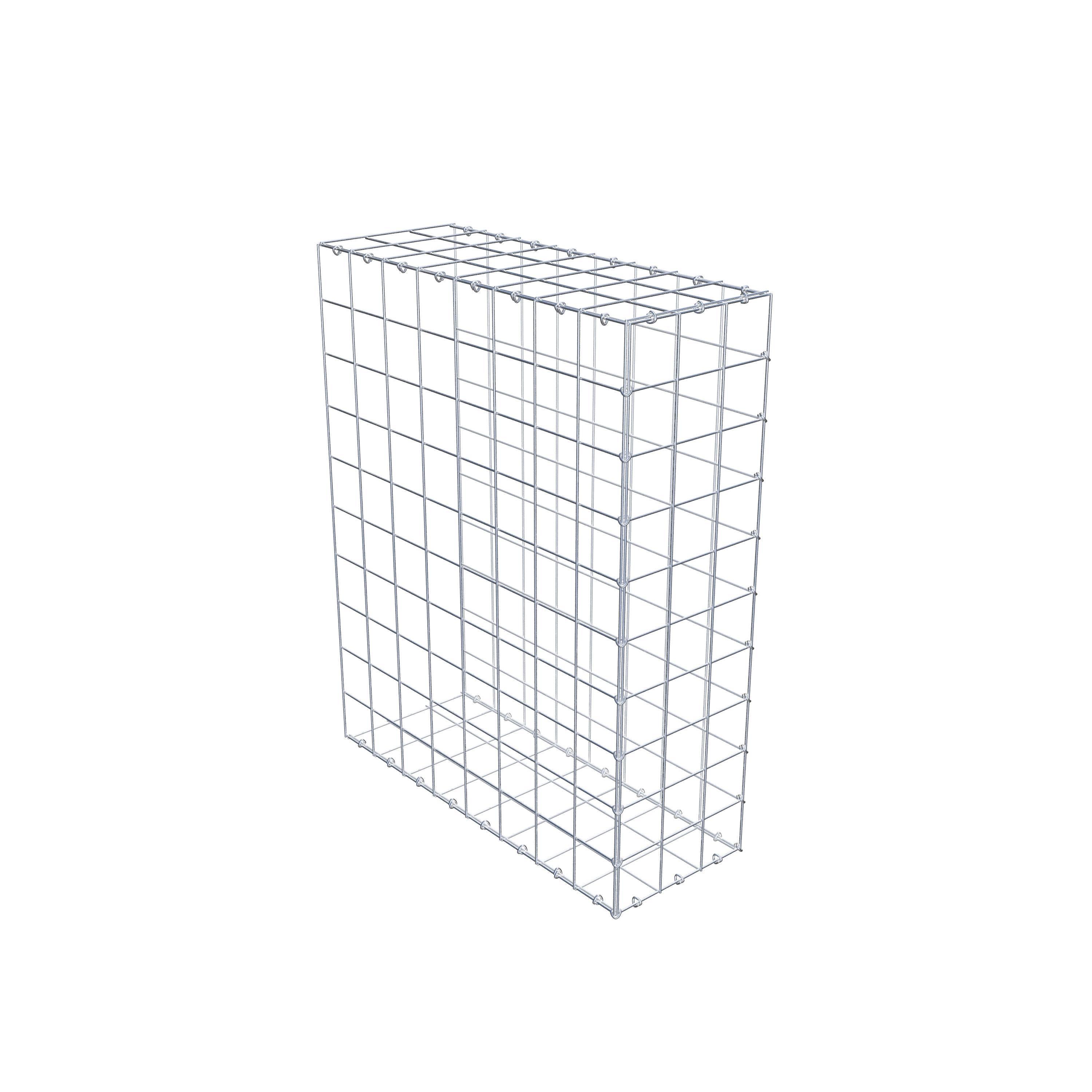 Gavión para alargar en acero galvanizado 100x80x30cm (LxAxP), malla 10 x 10cm, Anillo en C, sin rejilla frontal - 6