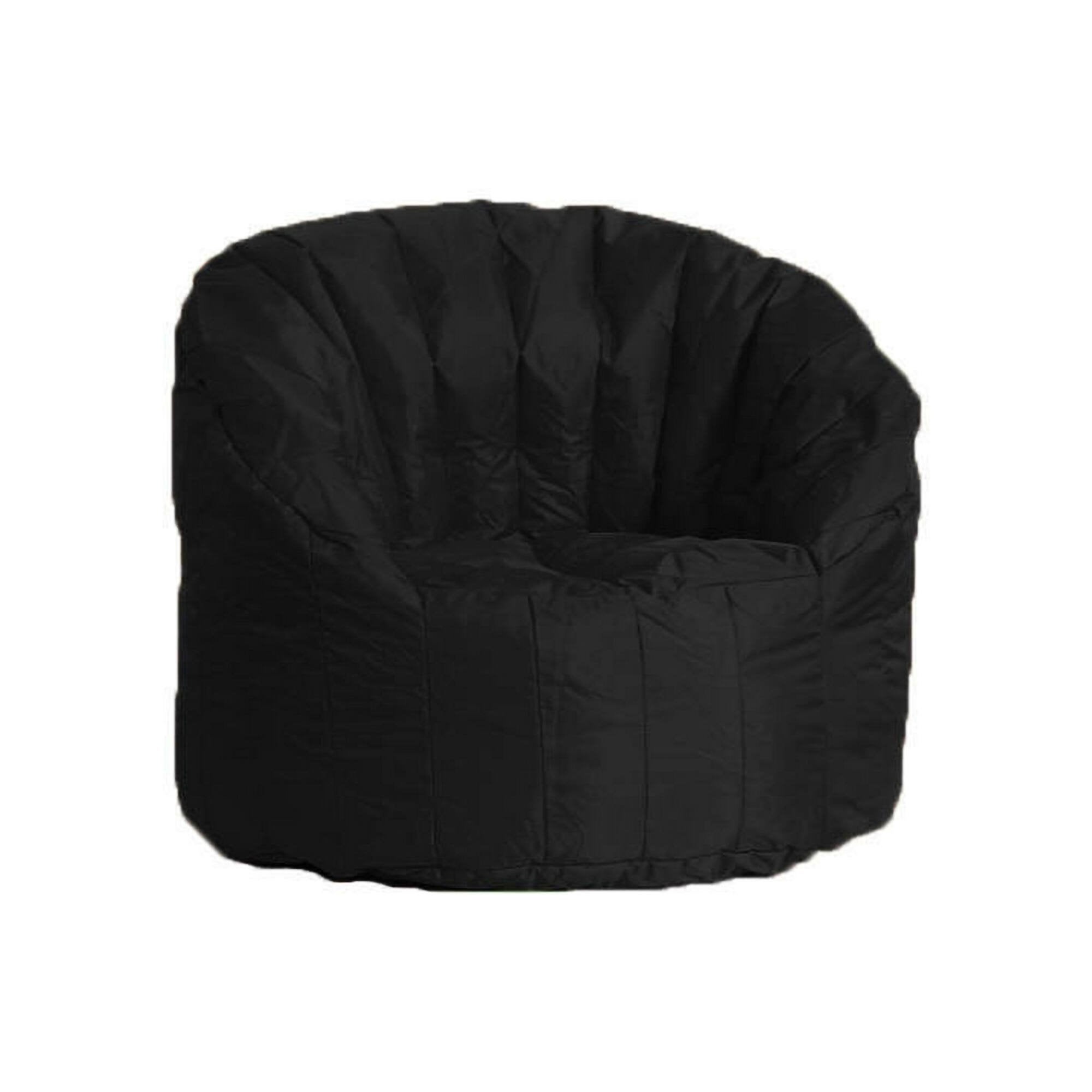 Fauteuil rond rembourré, couleur noire, Dimensions 80 x 80 x 80 cm ...