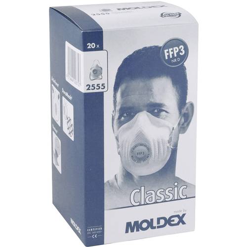 Moldex Klassiker 255501 Masque anti poussières fines avec valve FFP3 D 20 pc(s) EN 149:2001, EN 149:2009 DIN 149:2001, - 2