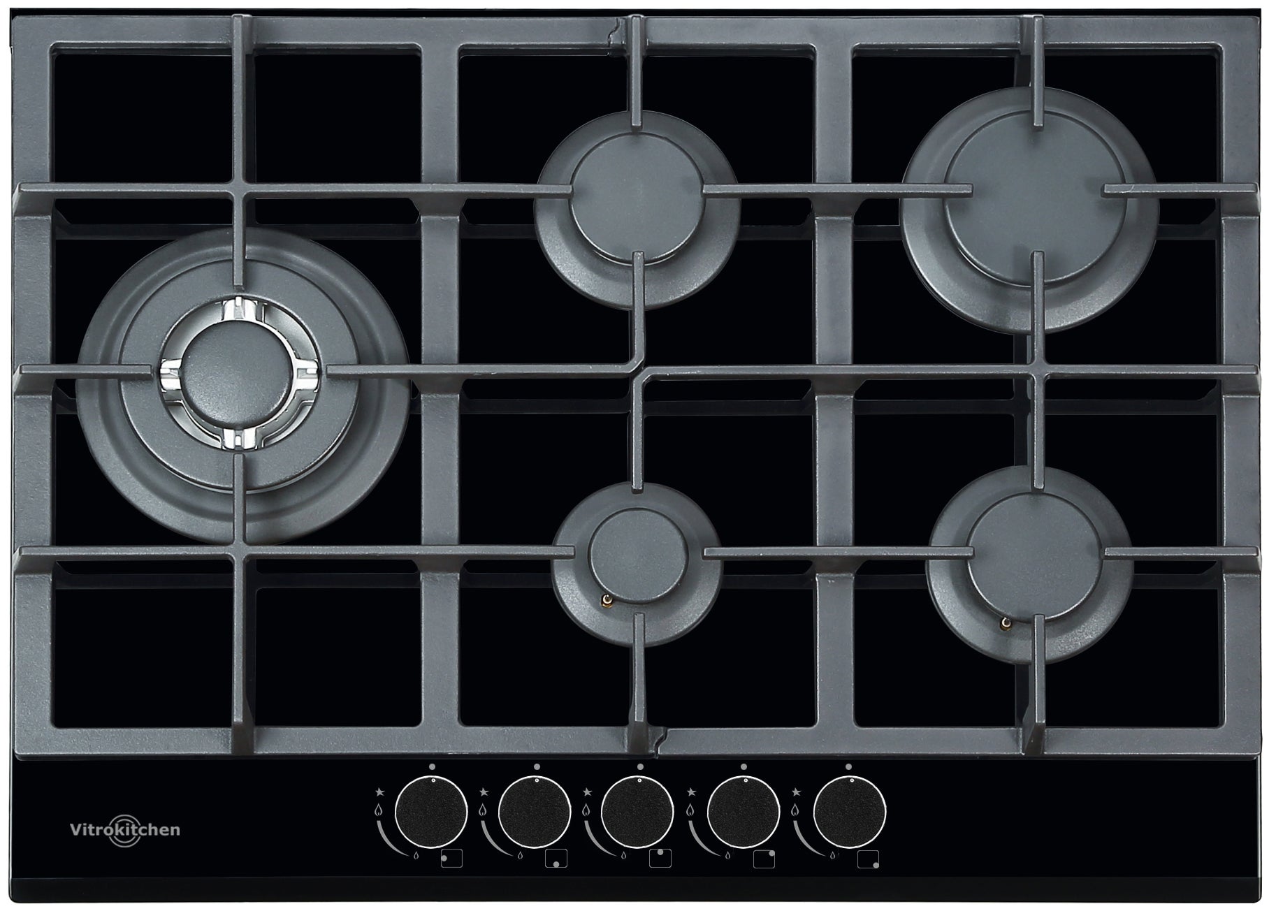 Vitrokitchen 302BB Gasherd Einbau Weiss 3 Zonen Ede Produktbild-Vorschau 3