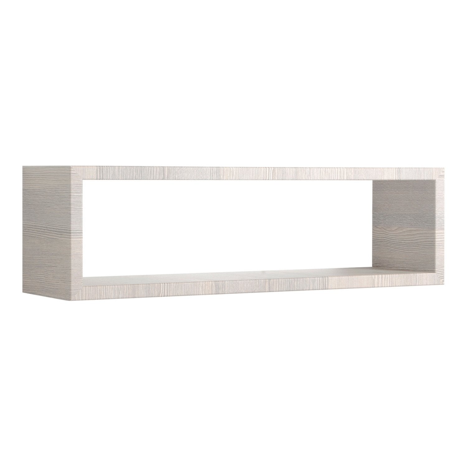 Étagère murale en forme rectangle avec 3 étagères en métal gris chic et pratique ETA05035