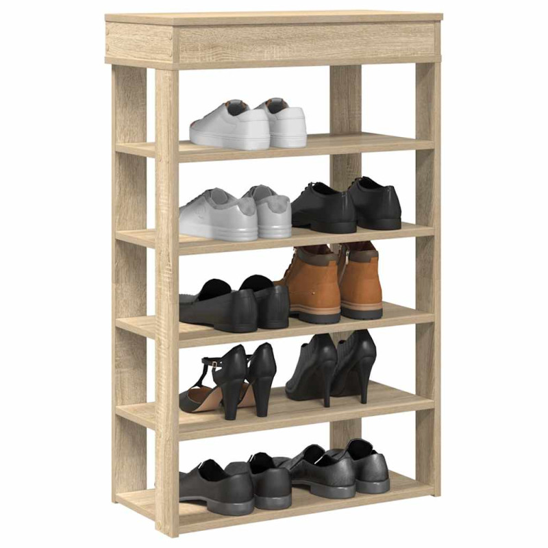 Stojak na buty, dąb sonoma, 60x30x98cm, materiał drewnopochodny vidaXL