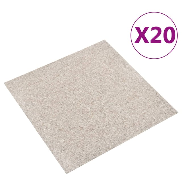 Maison Exclusive - Dalles de tapis de sol 20 pcs 5 m² 50x50 cm Beige clair