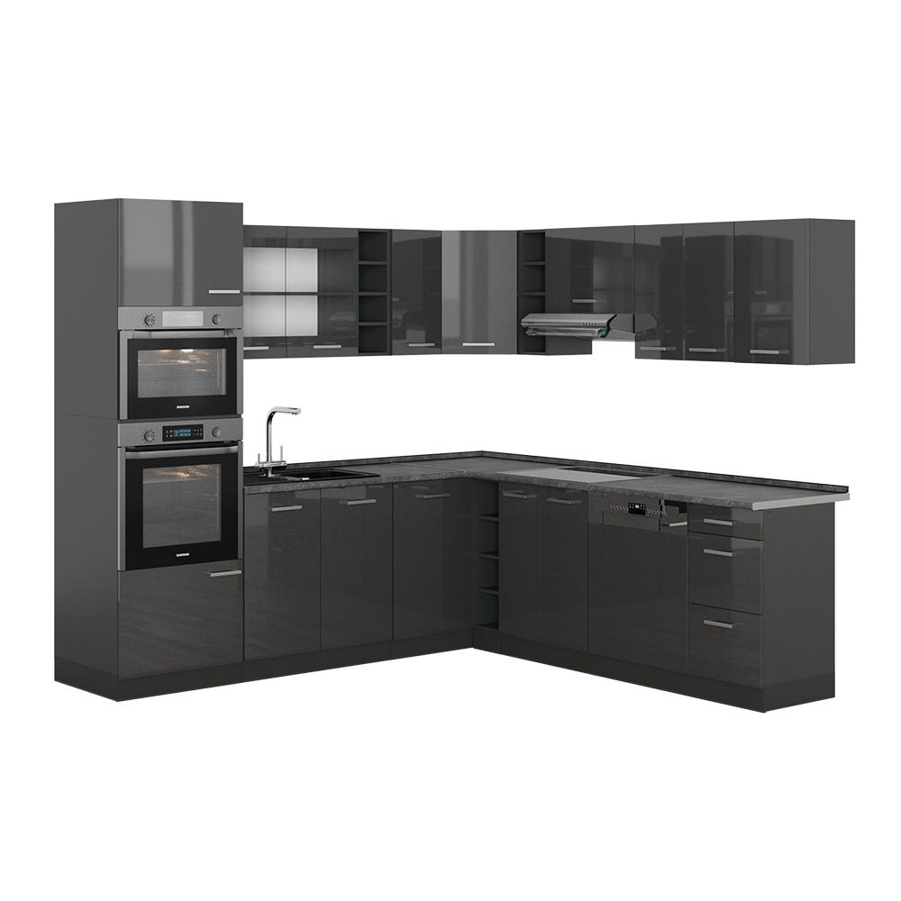 Vicco Cuisine complète R-Line, Béton/Anthracite, 350cm , PT Anthracite Vicco Cuisine complète R-Line, Béton/Anthracite, 350cm , PT Anthracite