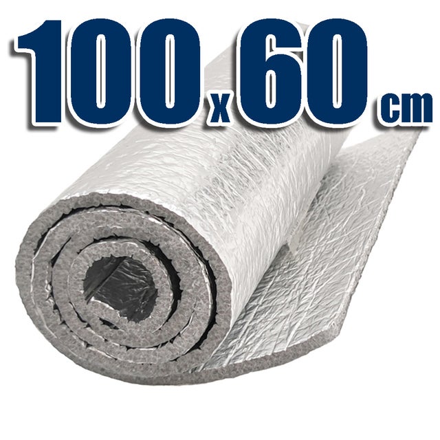 Panneau isolant thermique réfléchissant en mousse (100 x 60 cm) pour la chaleur et le froid. Polyvalent&nbsp;: caravanes, fourgons, maisons, bureaux...