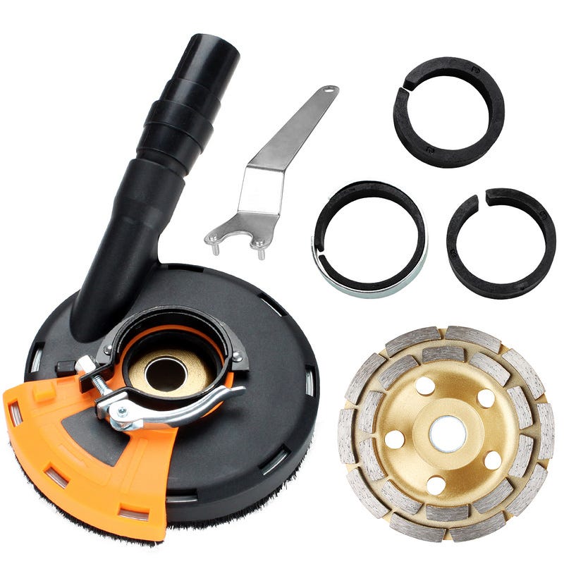 Capot Anti-poussière Pour Meuleuse D'angle 115mm 125mm - Compatible Bosch, Makita, DeWalt - Avec Aspiration