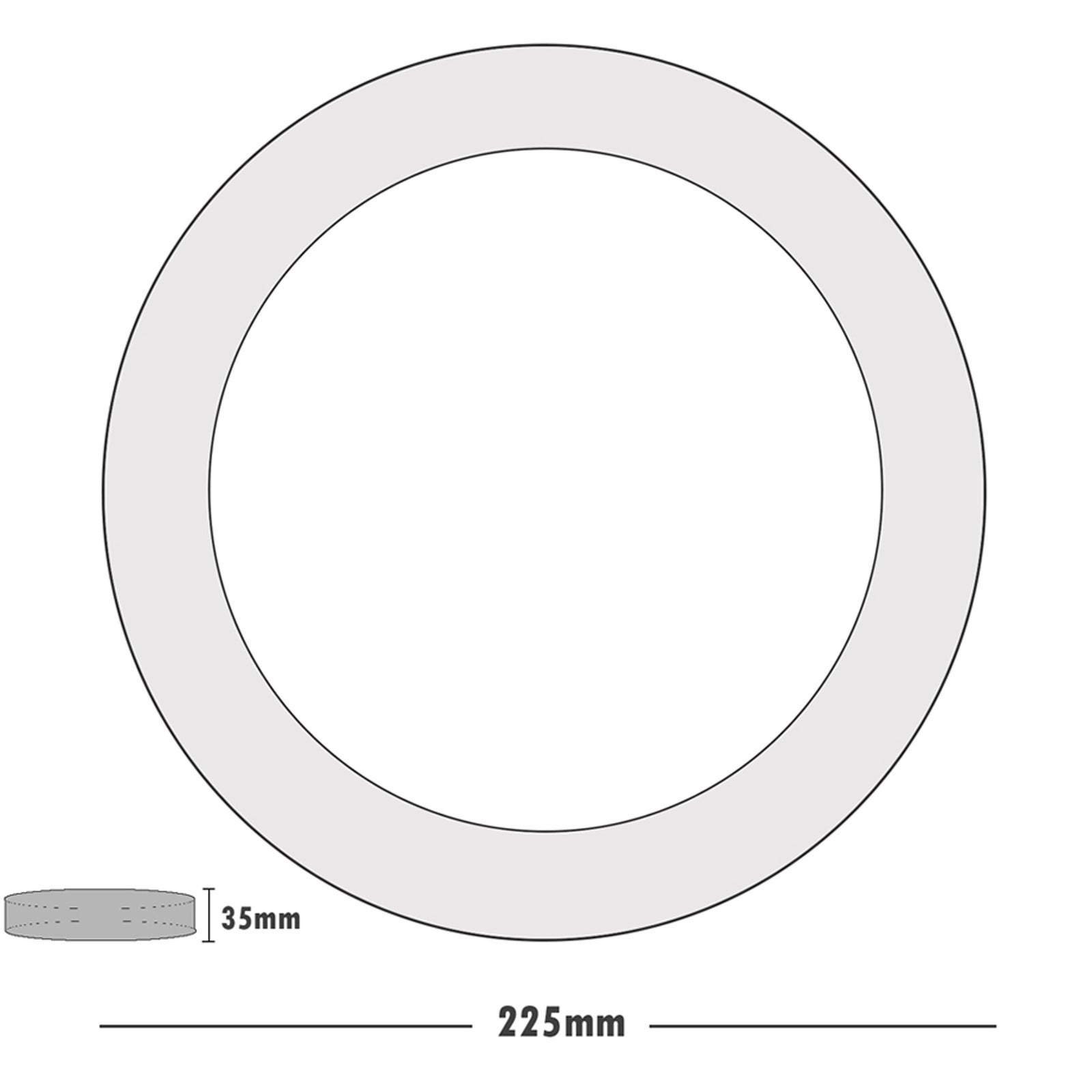 Plafonnier Lampe LED 18w lumière diffuse haute luminosité 180w 230V TONDA COLD LIGHT 6500K - 3