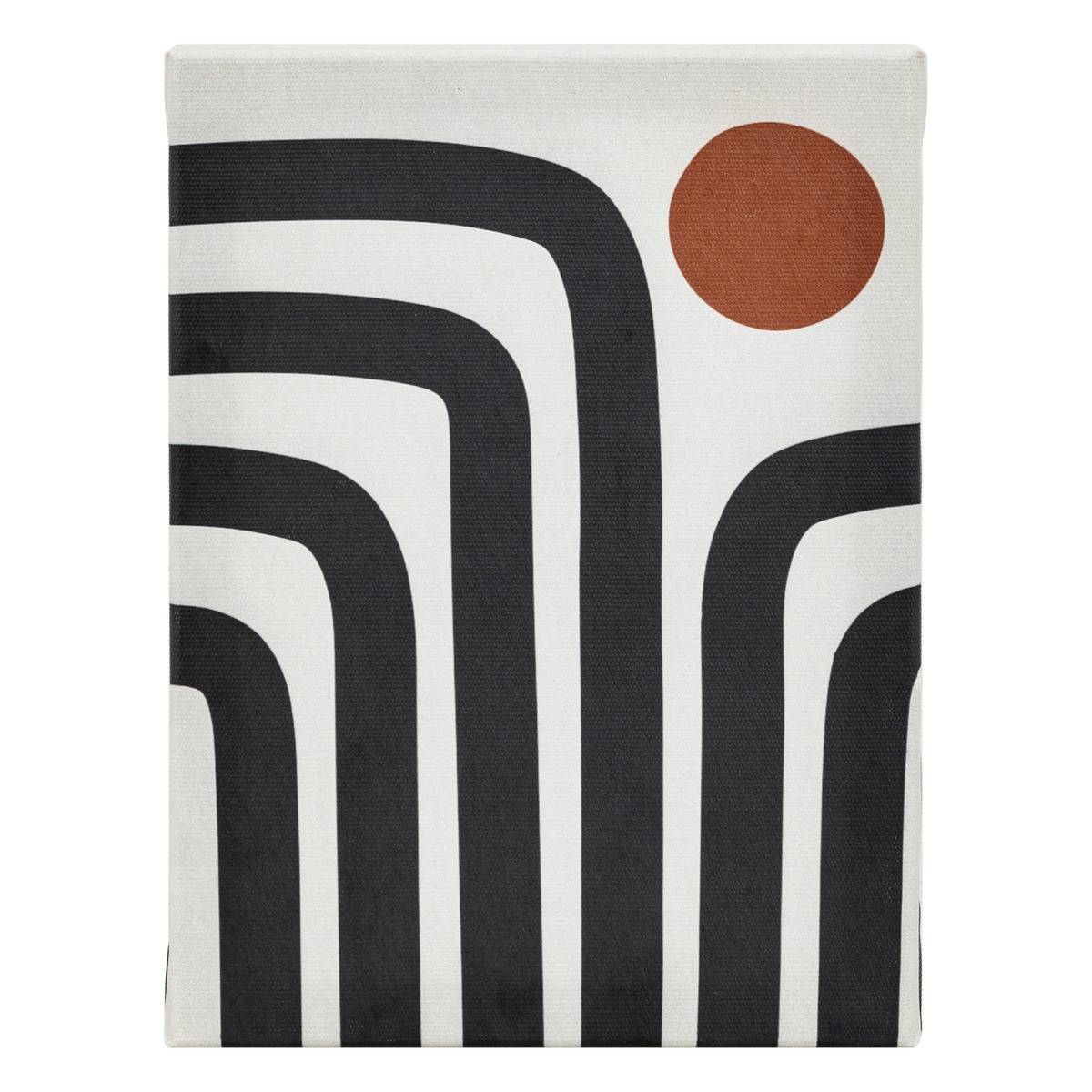 Lot de 5 toiles imprimées Cynthia noir et blanc 15x20/25x25cm - Atmosphera créateur d'intérieur - 6